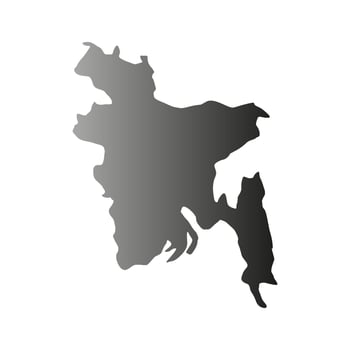 Bangladesh map on white background vector