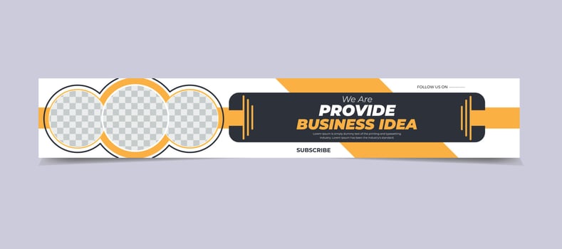 Creative youtube channel art or youtube header template vector