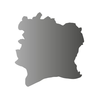 Ivory coast map on white background vector