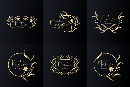 Creative luxury logo design collection for branding, coporate identity. Free Vector