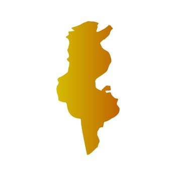 Tunisia map on white background vector