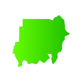 Sudan map on white background vector
