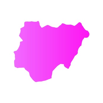 Nigeria map on white background vector