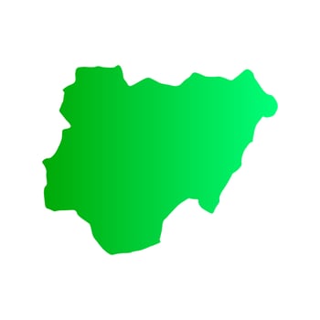 Nigeria map on white background vector