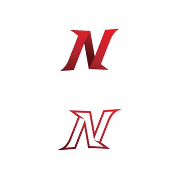 N logo font company logo business and letter initial N design vector and letter for logo