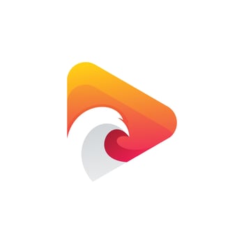 play and bird logo vector