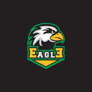 creative head eagle for esport logo vector