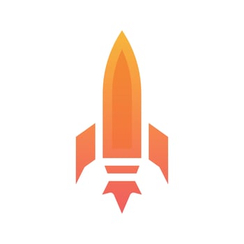 rocket logo gradient design template icon element vector