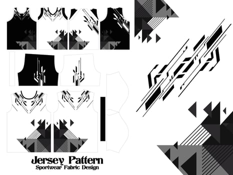 Jersey Printing pattern 8 Sublimation textile for t-shirt, Soccer, Football, E-sport, Sport uniform Design vector
