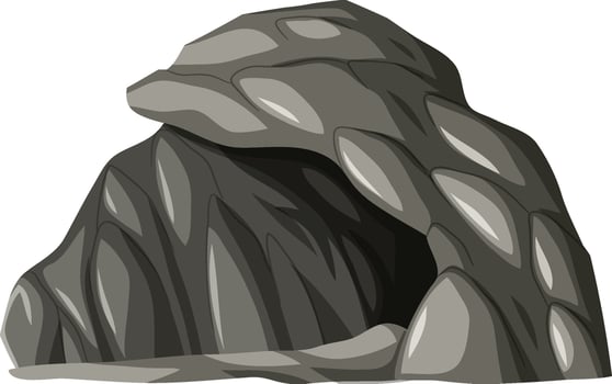 A stone cave isolated vector