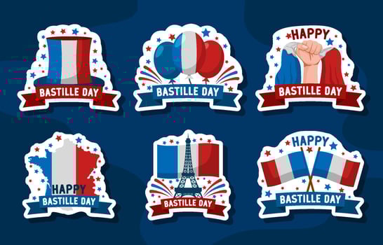 Bastille Day Sticker vector