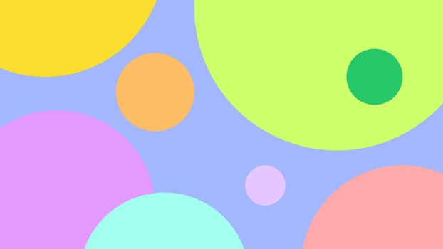 Pastel color background with Circles vector