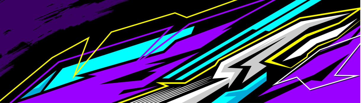 Car decal wrap design vector. Graphic abstract stripe racing background kit designs for vehicle, race car, rally, adventure and livery vector