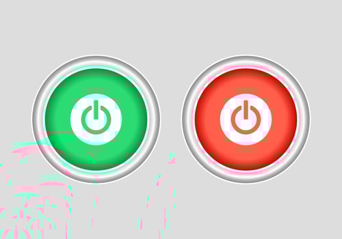 On and off push buttons icon red and green. On-Off switch symbol, the power button, standby mode pictogram vector