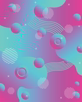 Abstract bubble and blob geometric background template for brochure or poster vector