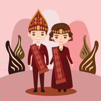 Batak Bride Groom vector