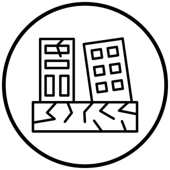 Earthquake Icon Style vector