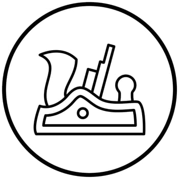 Plane Tool Icon Style vector