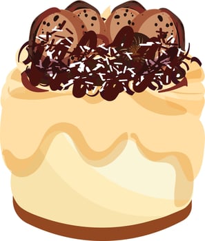 sweet birthday cake vector
