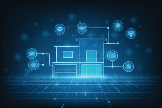 Vector smart home technology conceptual. Internet technology and home automation system.