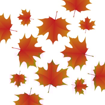 Texture of maple leaves on white background. Maple leaves vector design for wallpaper and pattern style of clothes and fashion