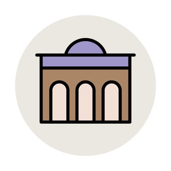 Trendy Column Building vector