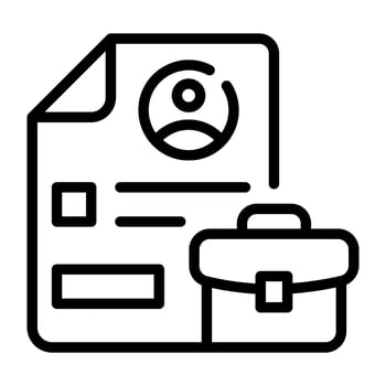 Check out linear icon of curriculum vitae vector