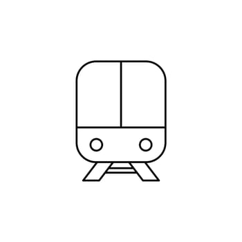 Train, Locomotive, Transport Thin Line Icon Vector Illustration Logo Template. Suitable For Many Purposes.