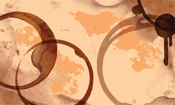 Watercolor Coffee Stain Illustration vector