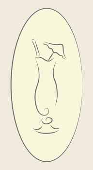A sketch of a cocktail with an umbrella. vector