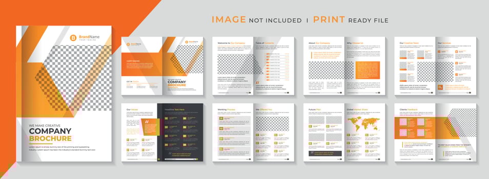 Company profile brochure template or multipage business brochure design template vector