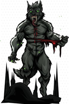 wolf character illustration vector