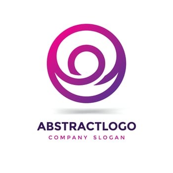 Letter O, circle, wheel, round and point logo icon design template Colorful creative elements. vector