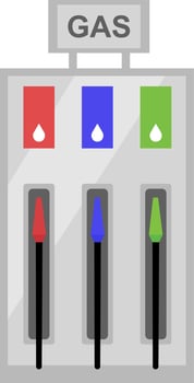 Filling station semi flat color vector object