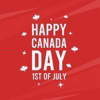 happy canada day poster for greeting card,advertising,social media post,marketing,promotion,etc vector