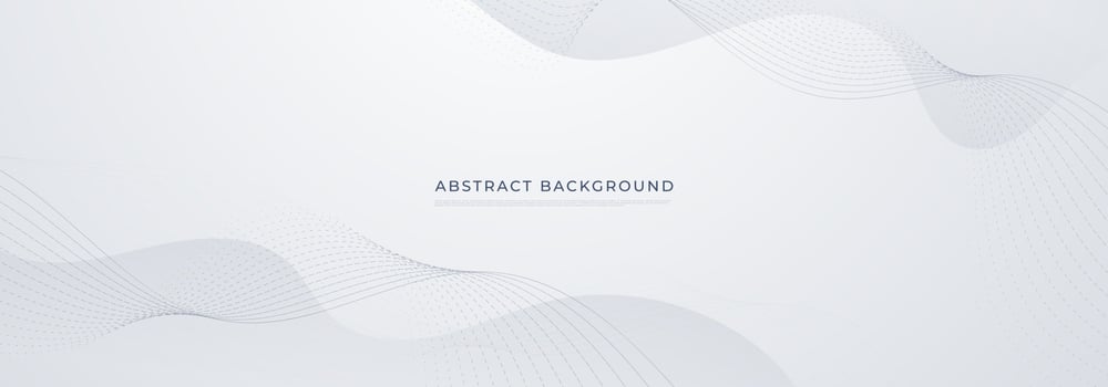 Abstract White background. Modern gradient gray banner with wave curve line dot elements. Elegant concept for technology, network and future business vector illustration