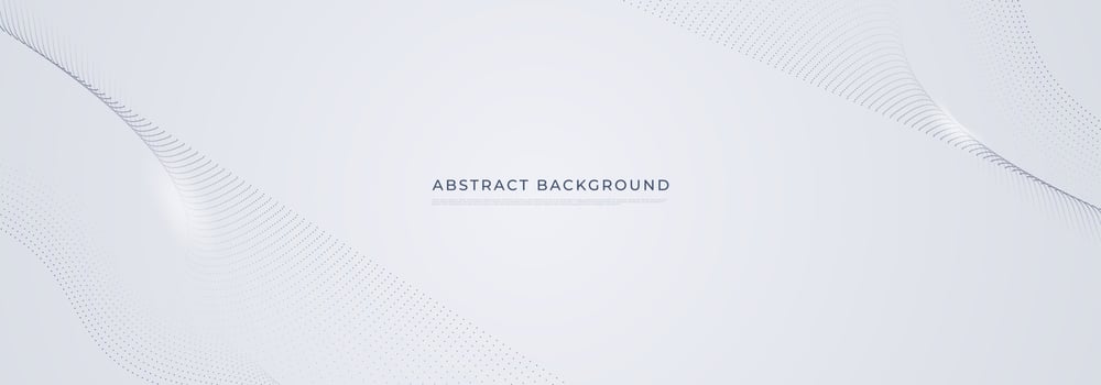 Abstract White background. Modern gradient gray banner with wave curve line dot elements. Elegant concept for technology, network and future business vector illustration