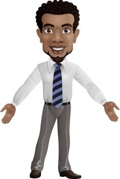 Cartoon businessman with open arms vector