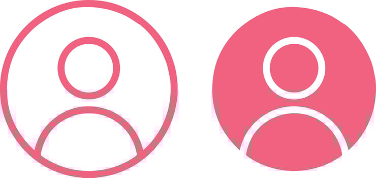 Profile icon. Monochrome icon. People sign. account symbol. Leader and workers. Team logo. Icon for business card design vector