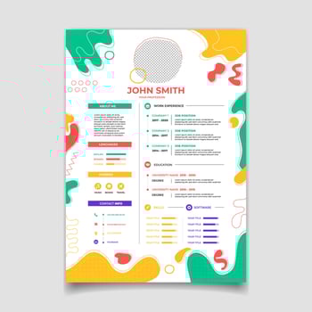 minimalist original cv vector