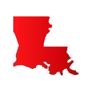 Louisiana map on white background vector