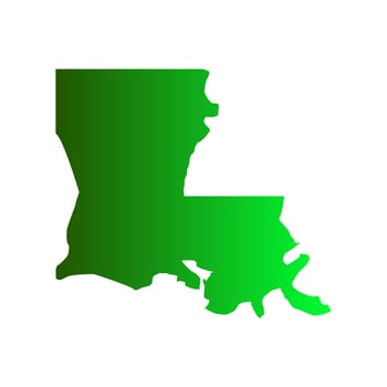Louisiana map on white background vector