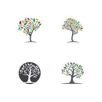 Tree Vector ,hand drawn,  illustration of  Olive tree vector design template