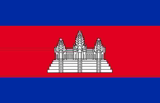 national flag of kingdom cambodia vector