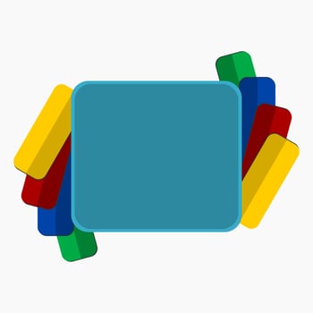 Editable Vector of Abstract Colorful Rounded Rectangle Banner for Text Background
