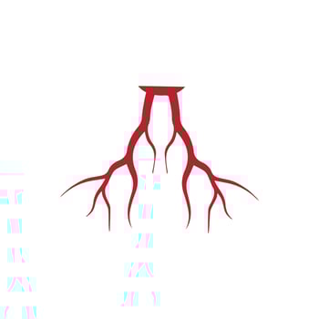 human veins, red blood vessels design and arteries Vector illustration isolated
