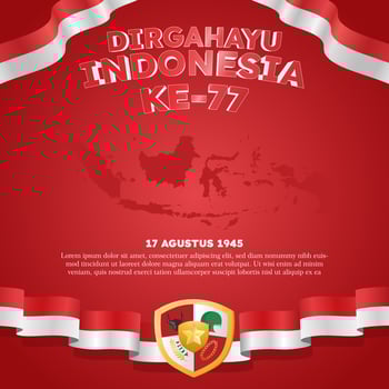 hari kemerdekaan Indonesia means Indonesian independence day poster social media post vector