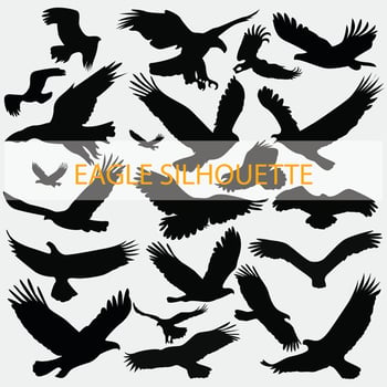 Eagle Silhouette Black Vector