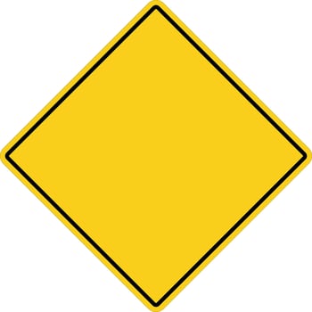 blank yellow sign. empty yellow symbol on white background. empty warning sign. vector