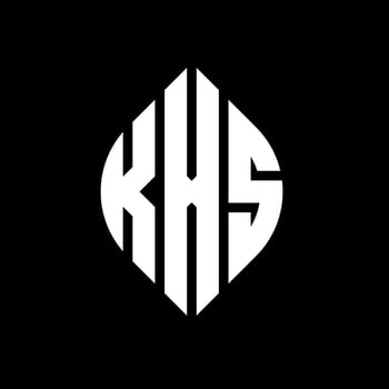 KXS circle letter logo design with circle and ellipse shape. KXS ellipse letters with typographic style. The three initials form a circle logo. KXS Circle Emblem Abstract Monogram Letter Mark Vector. vector